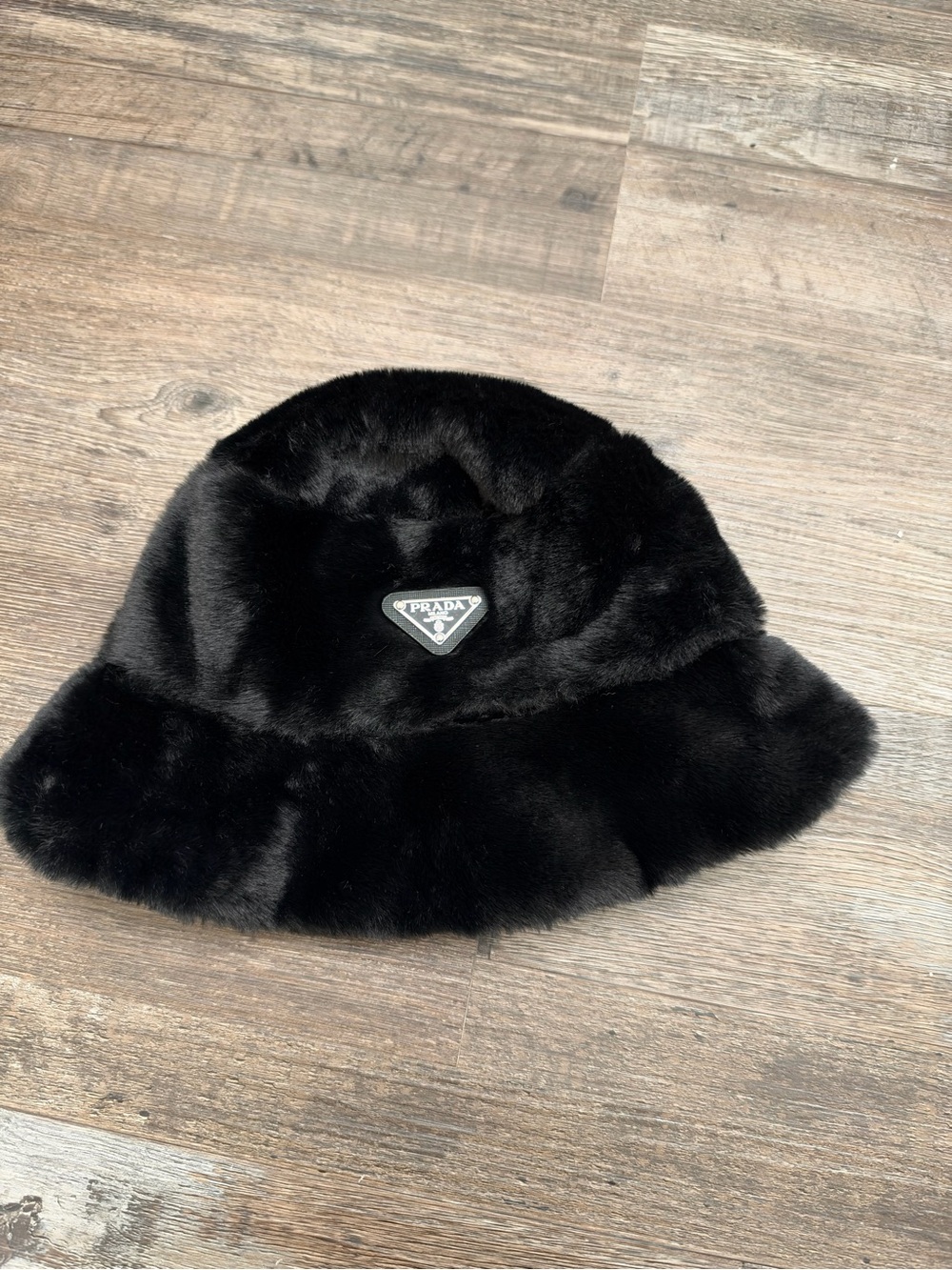 Prada Black Faux Shearling Sherpa
Bucket Hat Winter